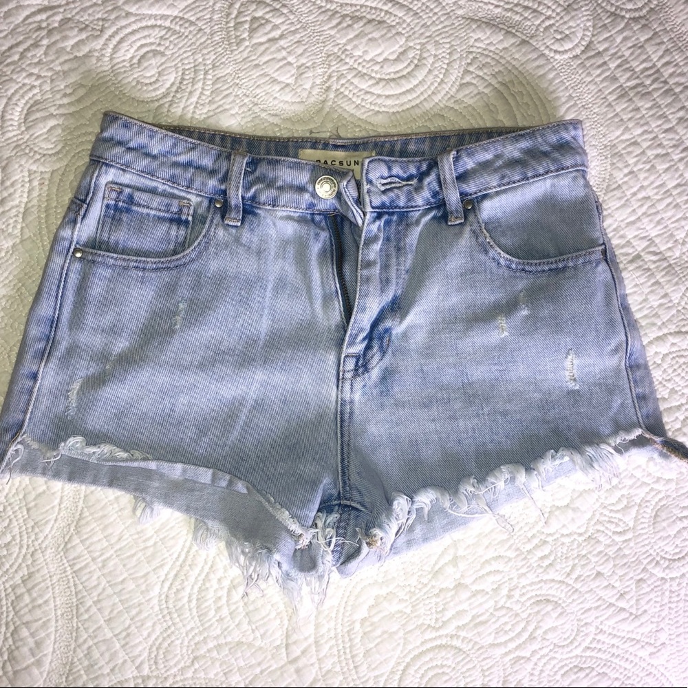 Light Wash High Rise PacSun Jean Shorts